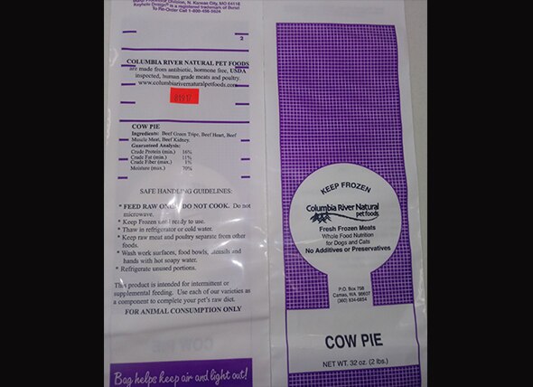 Columbia River Natural Pet Foods Inc. Issues Recall for Cow Pie Fresh Frozen Meats for Dogs and Cats Due to Possible Listeria monocytogenes Health Risk